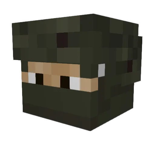 RROWNER Minecraft avatar head, 3D render