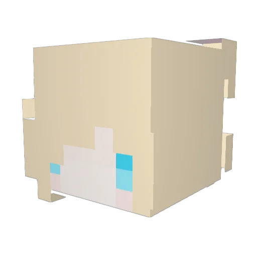 RRRR__726 Minecraft avatar head, 3D render