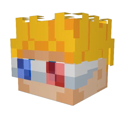RRRustyyy Minecraft avatar head, 3D render