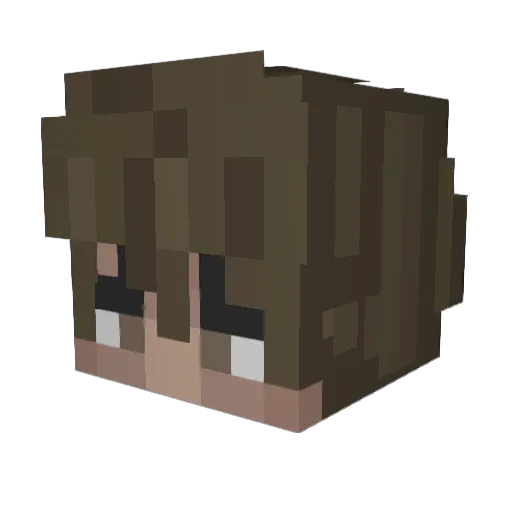RRTen Minecraft avatar head, 3D render
