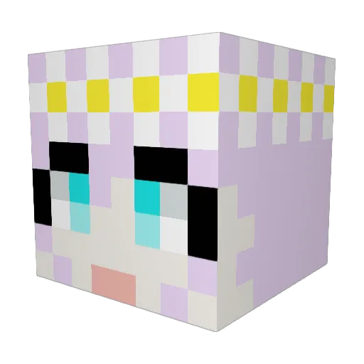 RR_inst Minecraft avatar head, 3D render