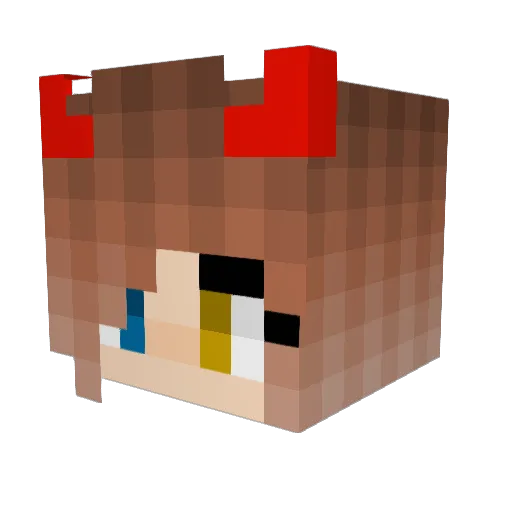 RRaven Minecraft avatar head, 3D render