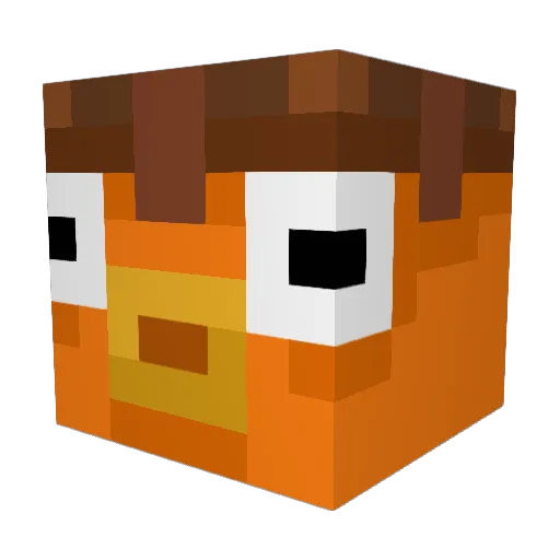 RRchrd Minecraft avatar head, 3D render