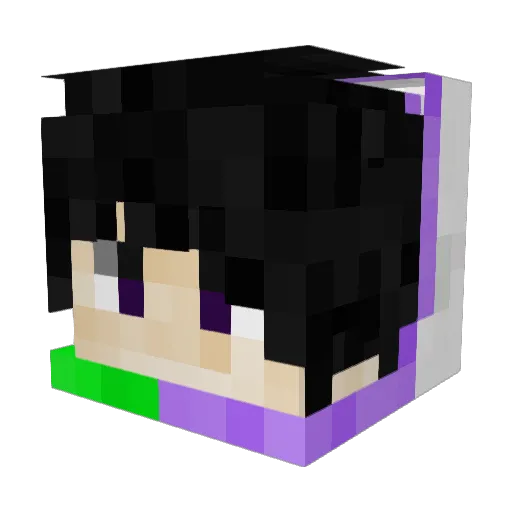 RRedBones Minecraft avatar head, 3D render