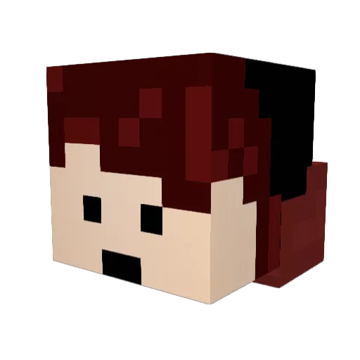 RRennie2 Minecraft avatar head, 3D render