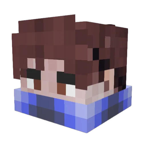RRiuku Minecraft avatar head, 3D render