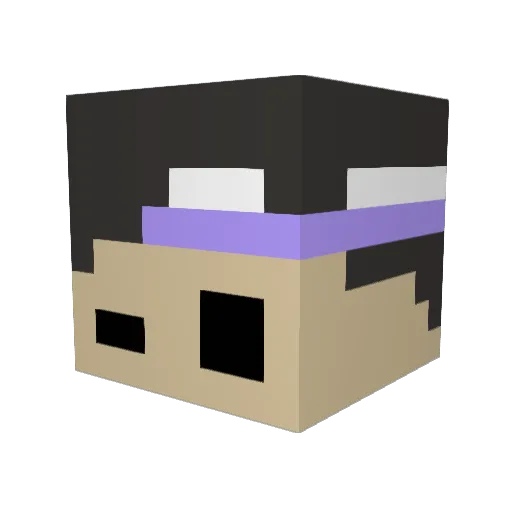 RRtron Minecraft avatar head, 3D render