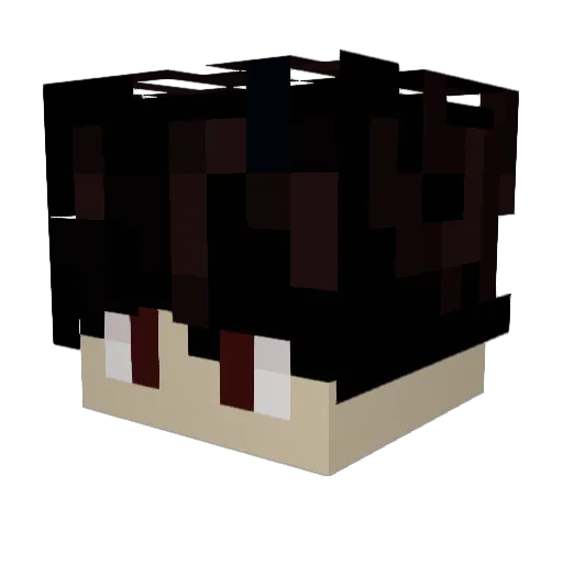 RRuNTZZ Minecraft avatar head, 3D render