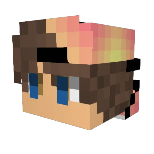 RS3Cuzzeeh Minecraft avatar head, 3D render