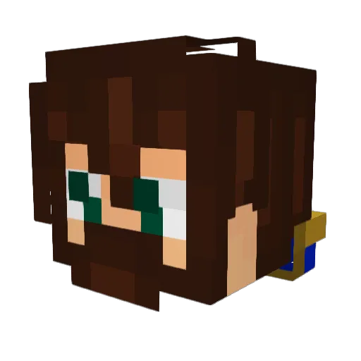 RS620 Minecraft avatar head, 3D render