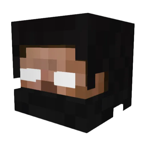RS6969 Minecraft avatar head, 3D render