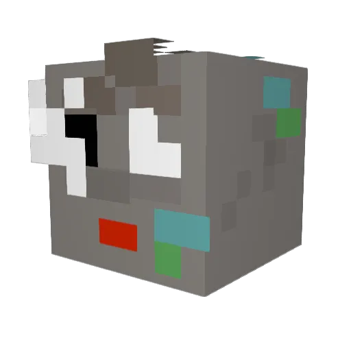 RSBaldi Minecraft avatar head, 3D render
