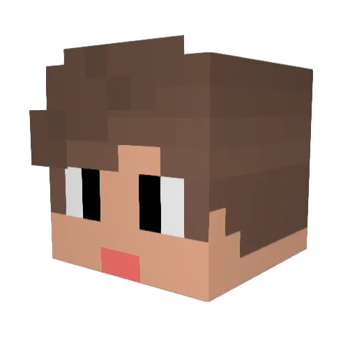 RSH180 Minecraft avatar head, 3D render