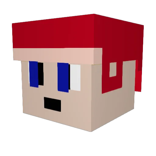 RSK911 Minecraft avatar head, 3D render
