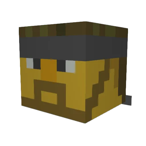 RSNB Minecraft avatar head, 3D render