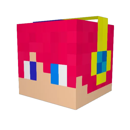 RSR_Ryutan Minecraft avatar head, 3D render