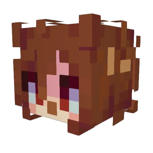 RSSaiko Minecraft avatar head, 3D render