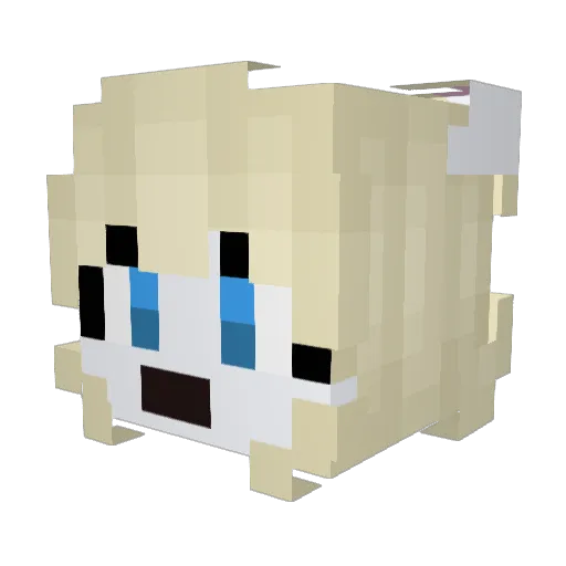 RSTG Minecraft avatar head, 3D render