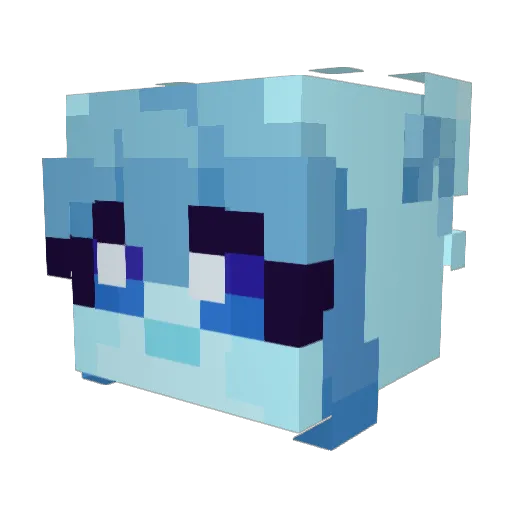RS_Raptor Minecraft avatar head, 3D render