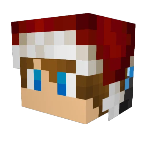 RScloud Minecraft avatar head, 3D render