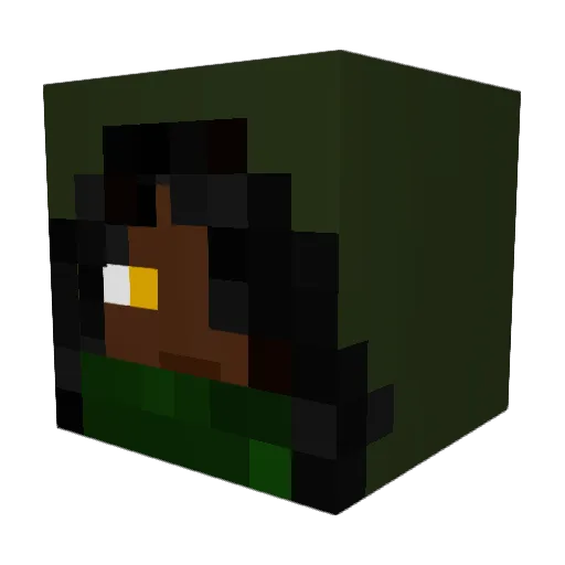 RSfalcon Minecraft avatar head, 3D render