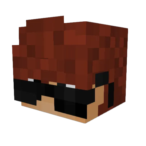 RT126 Minecraft avatar head, 3D render