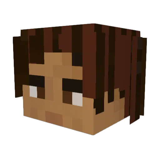 RT60yt Minecraft avatar head, 3D render