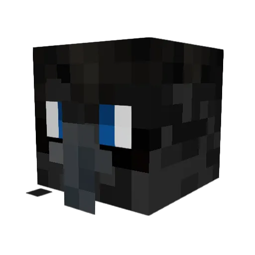 RT7D_ Minecraft avatar head, 3D render