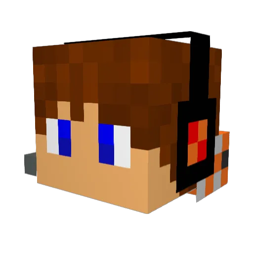 RTC2000 Minecraft avatar head, 3D render