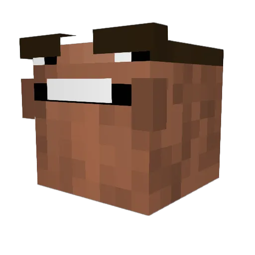 RTCKA Minecraft avatar head, 3D render