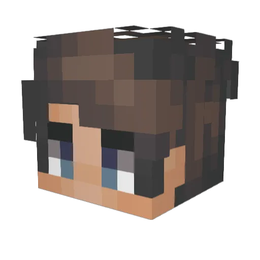 RTDH_ Minecraft avatar head, 3D render