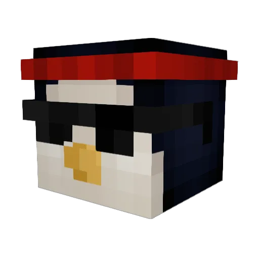 RTEX Minecraft avatar head, 3D render