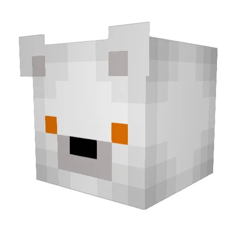 RTG1014 Minecraft avatar head, 3D render