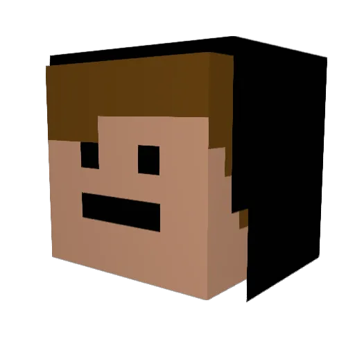 RTIK_ Minecraft avatar head, 3D render
