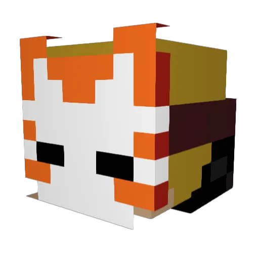 RTLucky Minecraft avatar head, 3D render