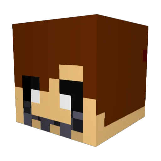 RTMSMC15 Minecraft avatar head, 3D render