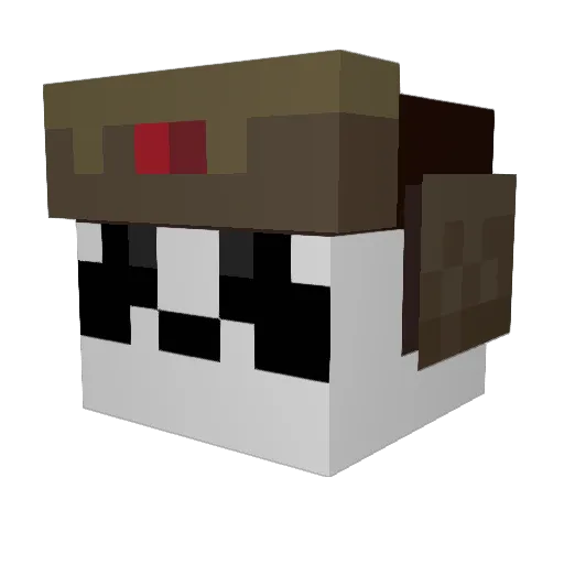 RTM_Tulio Minecraft avatar head, 3D render