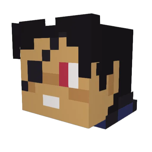 RTMelissa Minecraft avatar head, 3D render