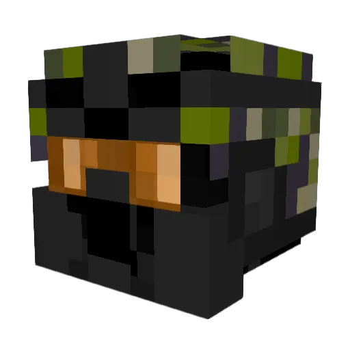 RTNO122 Minecraft avatar head, 3D render