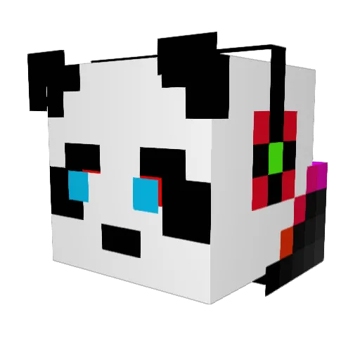 RTPBoss Minecraft avatar head, 3D render