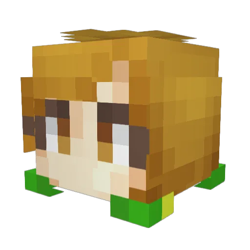 RTQ5 Minecraft avatar head, 3D render