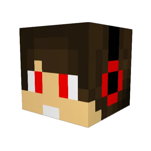 RTXGUI Minecraft avatar head, 3D render