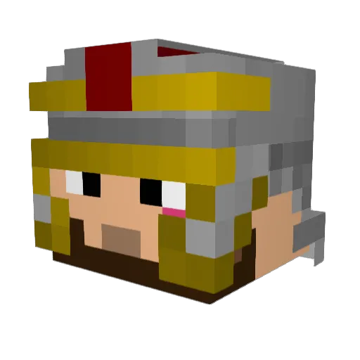 RTXMEZX Minecraft avatar head, 3D render