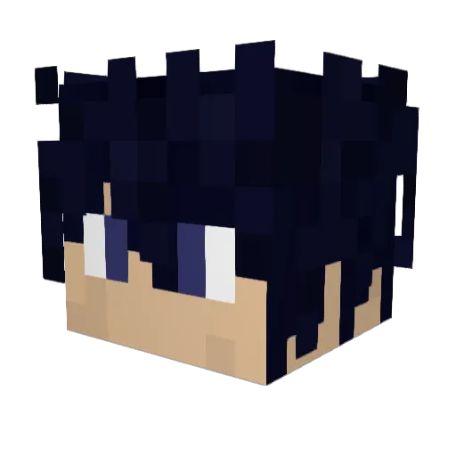 RTXSerena Minecraft avatar head, 3D render