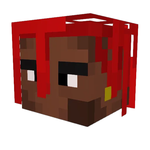 RTX_0ff Minecraft avatar head, 3D render