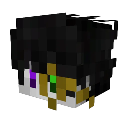 RTZT7962 Minecraft avatar head, 3D render