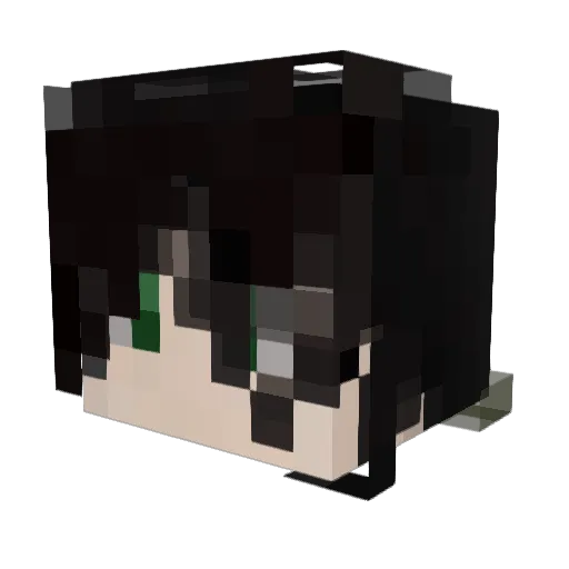 RTZXE Minecraft avatar head, 3D render