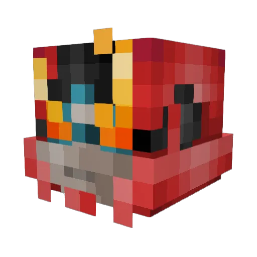 RUBIWOLF Minecraft avatar head, 3D render