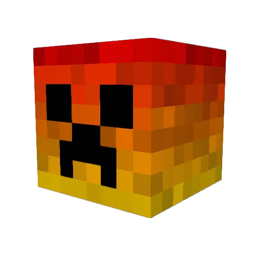 RUBN_XD Minecraft avatar head, 3D render