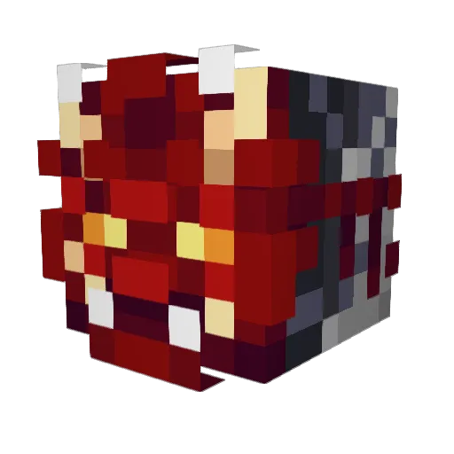 RUBY_HAWK Minecraft avatar head, 3D render